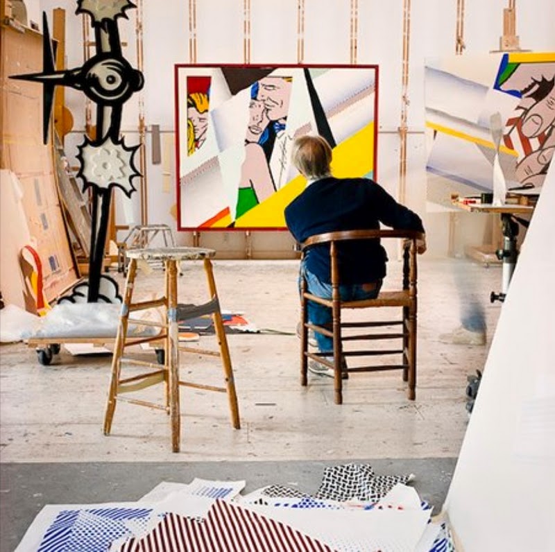 Roy Lichtenstein’s studio